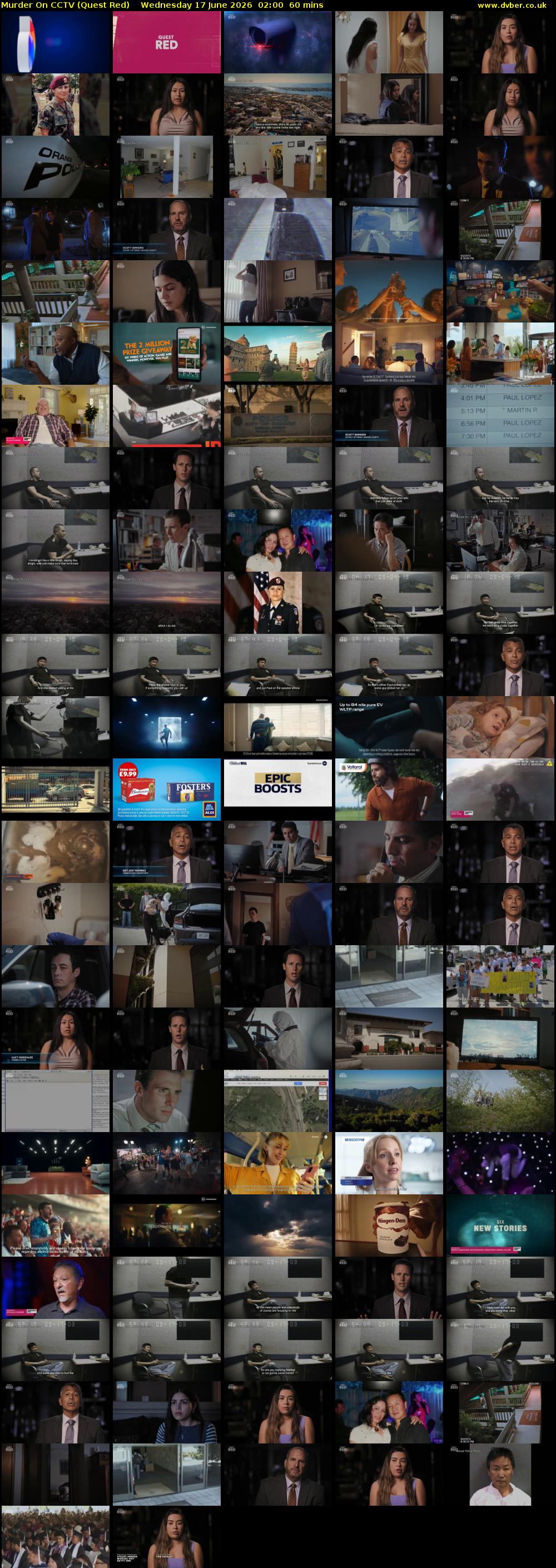 Murder On CCTV (Quest Red) Wednesday 17 June 2026 02:00 - 03:00