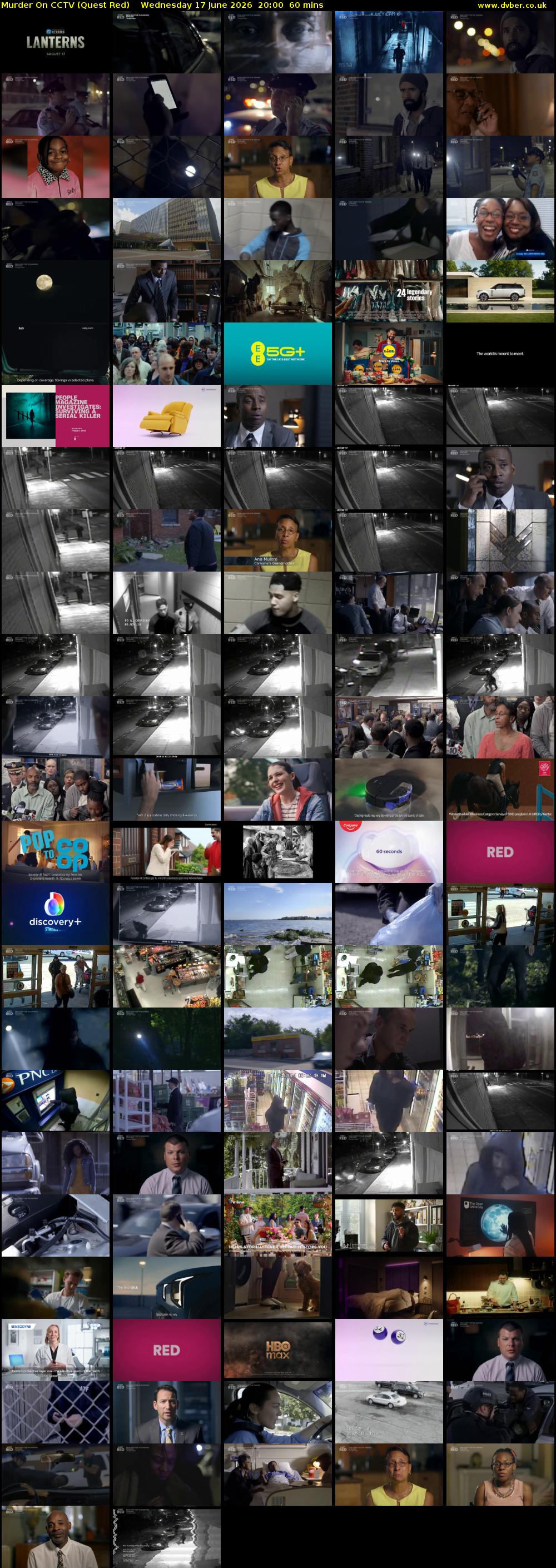 Murder On CCTV (Quest Red) Wednesday 17 June 2026 20:00 - 21:00