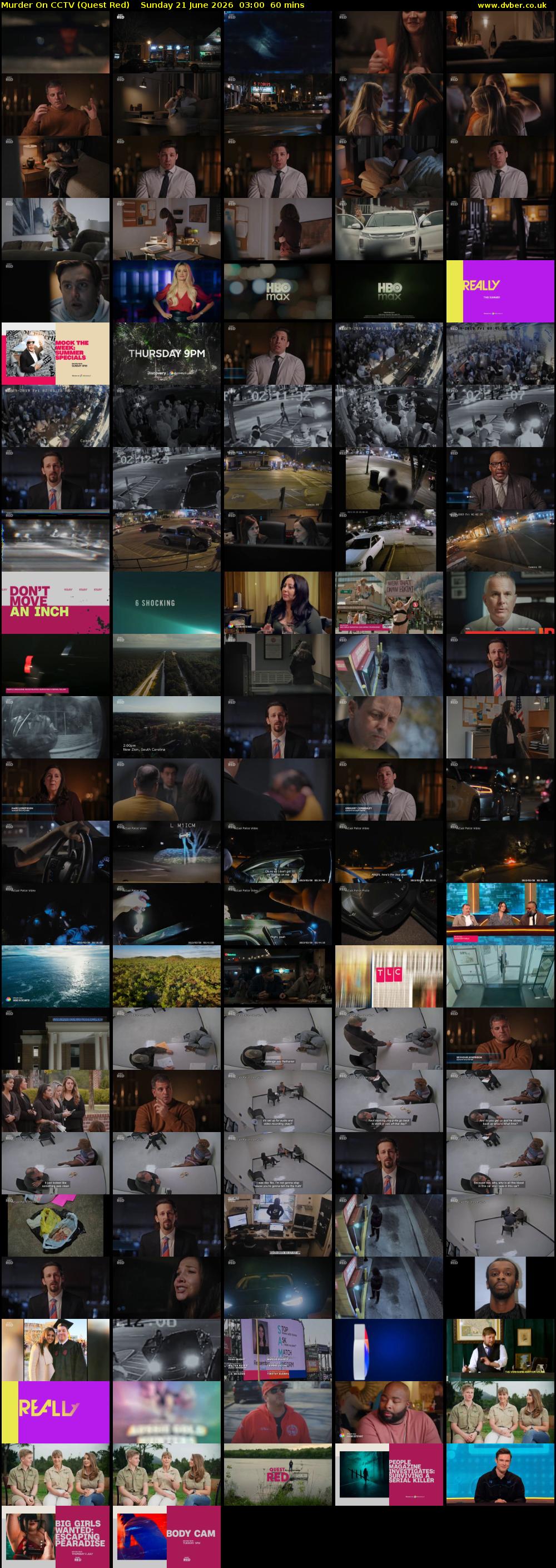 Murder On CCTV (Quest Red) Sunday 21 June 2026 03:00 - 04:00