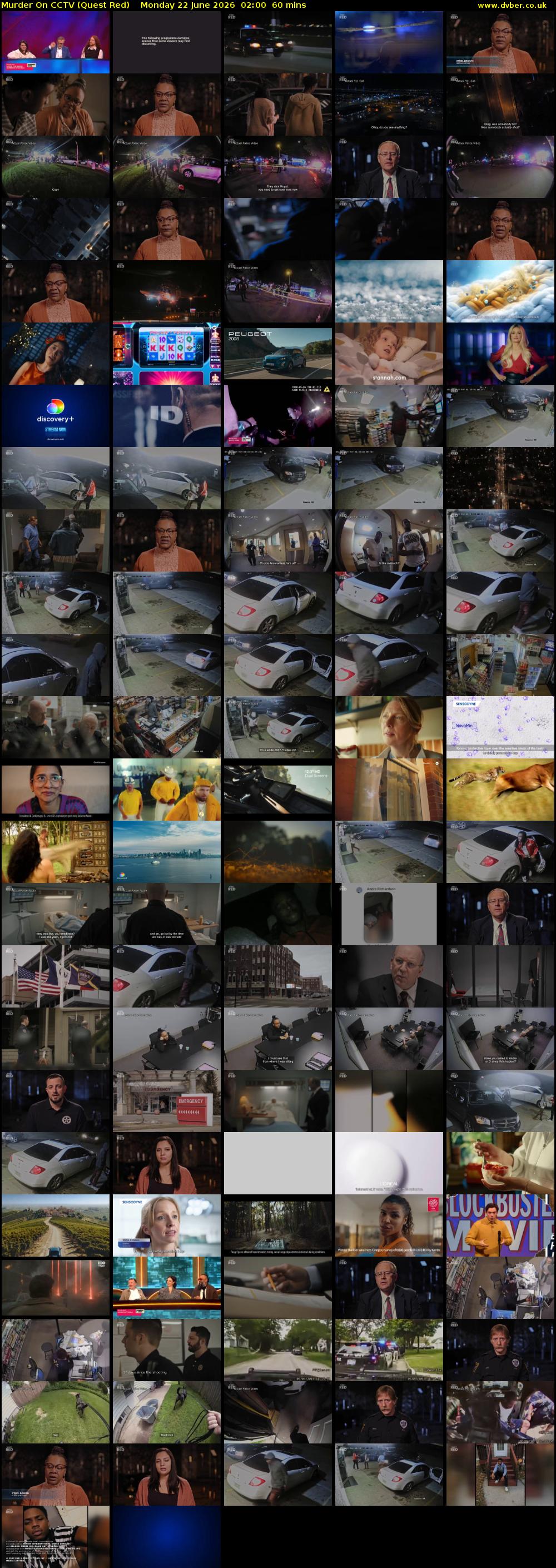 Murder On CCTV (Quest Red) Monday 22 June 2026 02:00 - 03:00