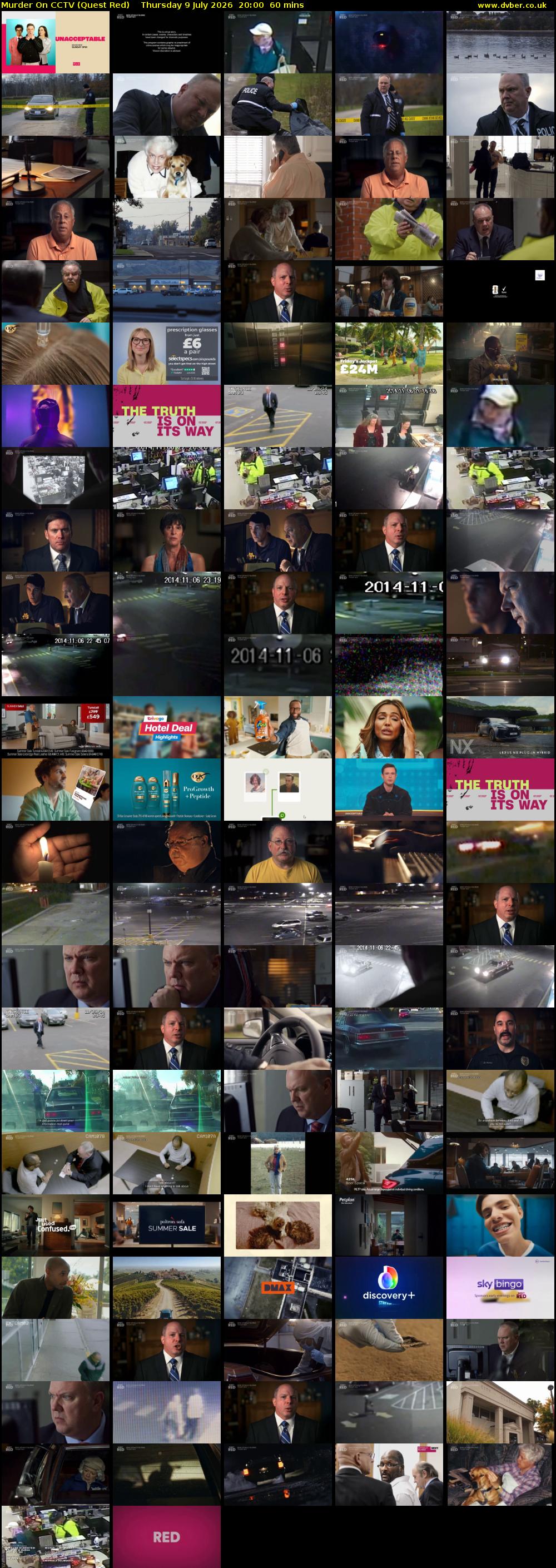 Murder On CCTV (Quest Red) Thursday 9 July 2026 20:00 - 21:00