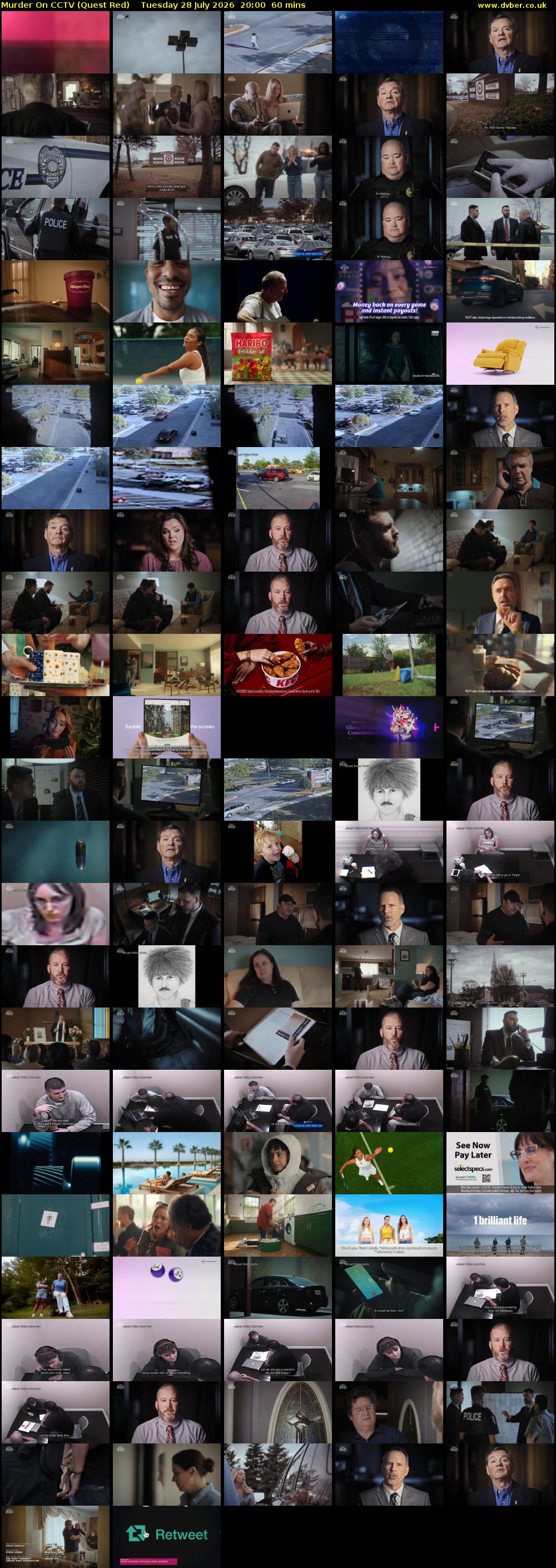 Murder On CCTV (Quest Red) Tuesday 28 July 2026 20:00 - 21:00