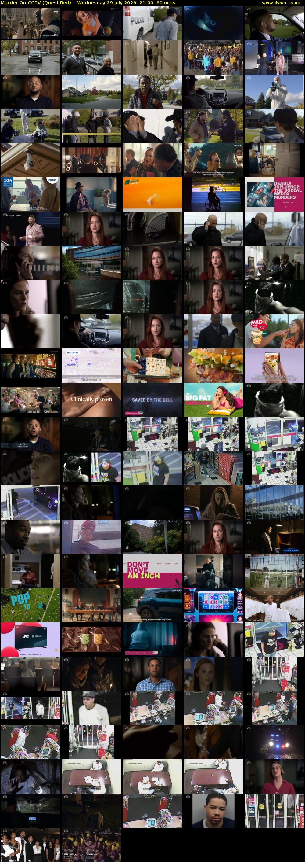 Murder On CCTV (Quest Red) Wednesday 29 July 2026 21:00 - 22:00