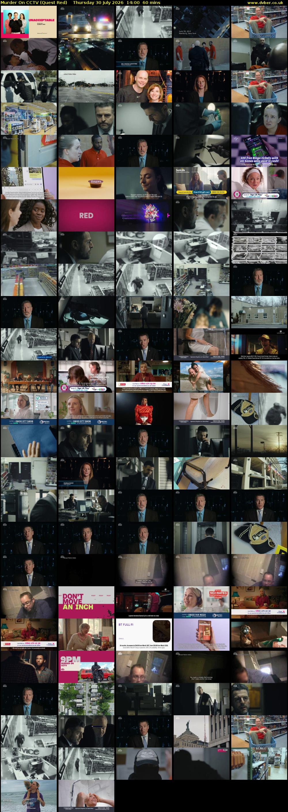 Murder On CCTV (Quest Red) Thursday 30 July 2026 14:00 - 15:00