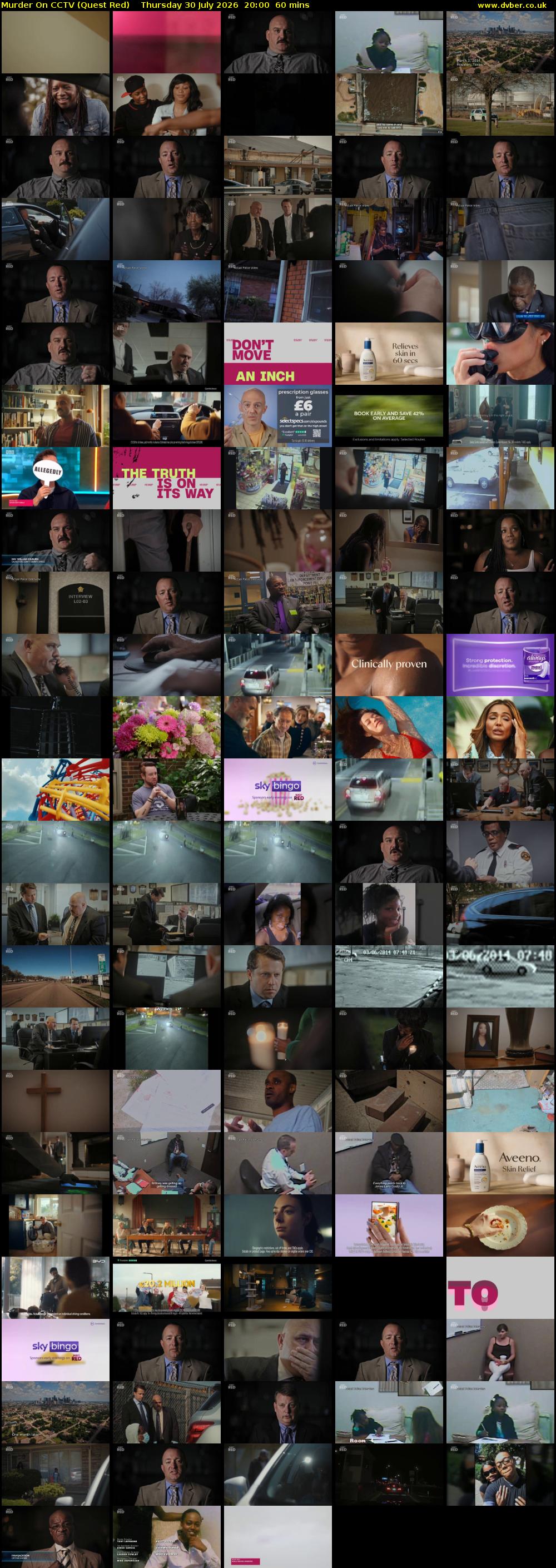 Murder On CCTV (Quest Red) Thursday 30 July 2026 20:00 - 21:00