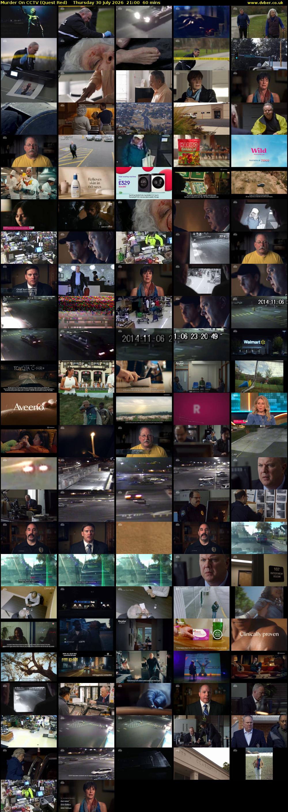 Murder On CCTV (Quest Red) Thursday 30 July 2026 21:00 - 22:00
