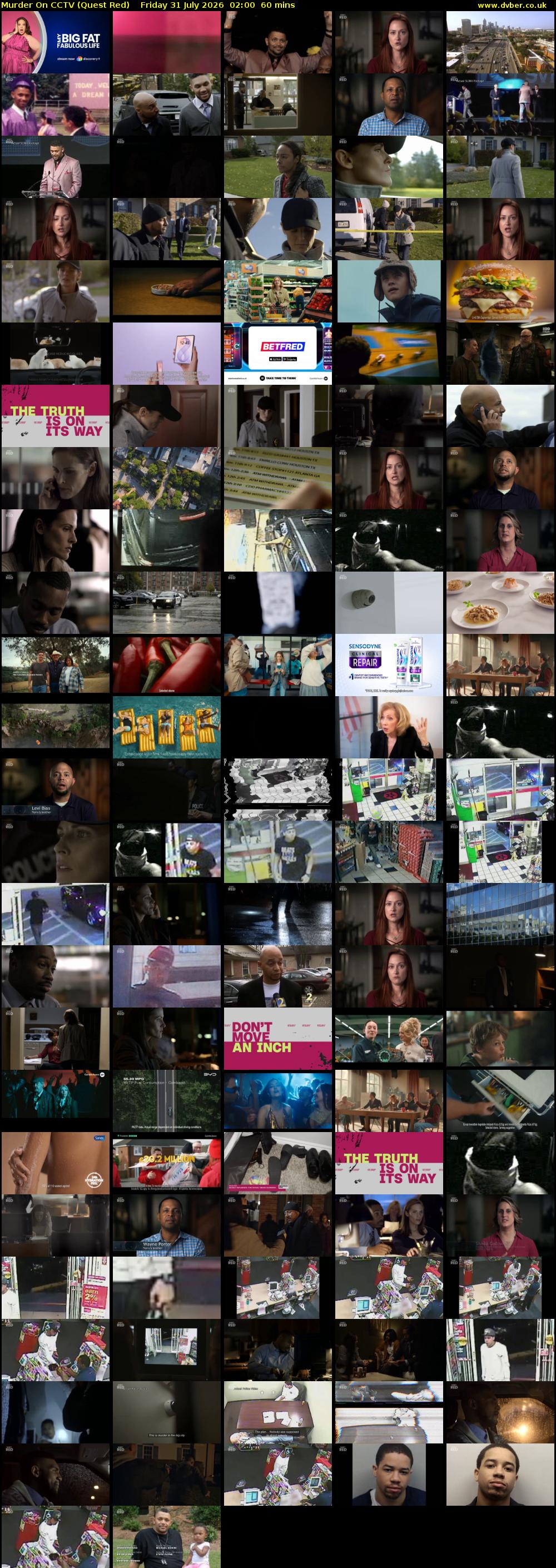 Murder On CCTV (Quest Red) Friday 31 July 2026 02:00 - 03:00