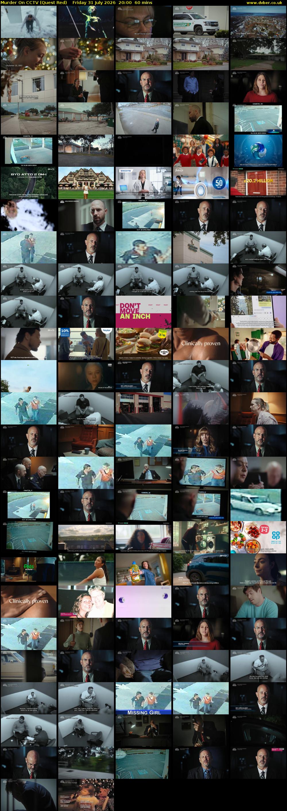 Murder On CCTV (Quest Red) Friday 31 July 2026 20:00 - 21:00