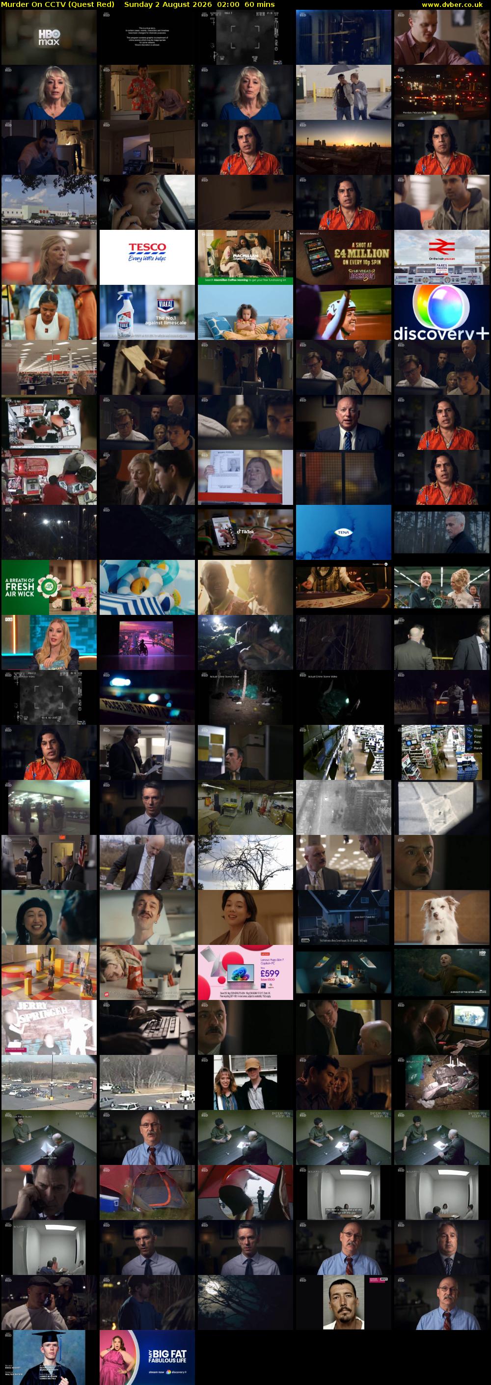 Murder On CCTV (Quest Red) Sunday 2 August 2026 02:00 - 03:00
