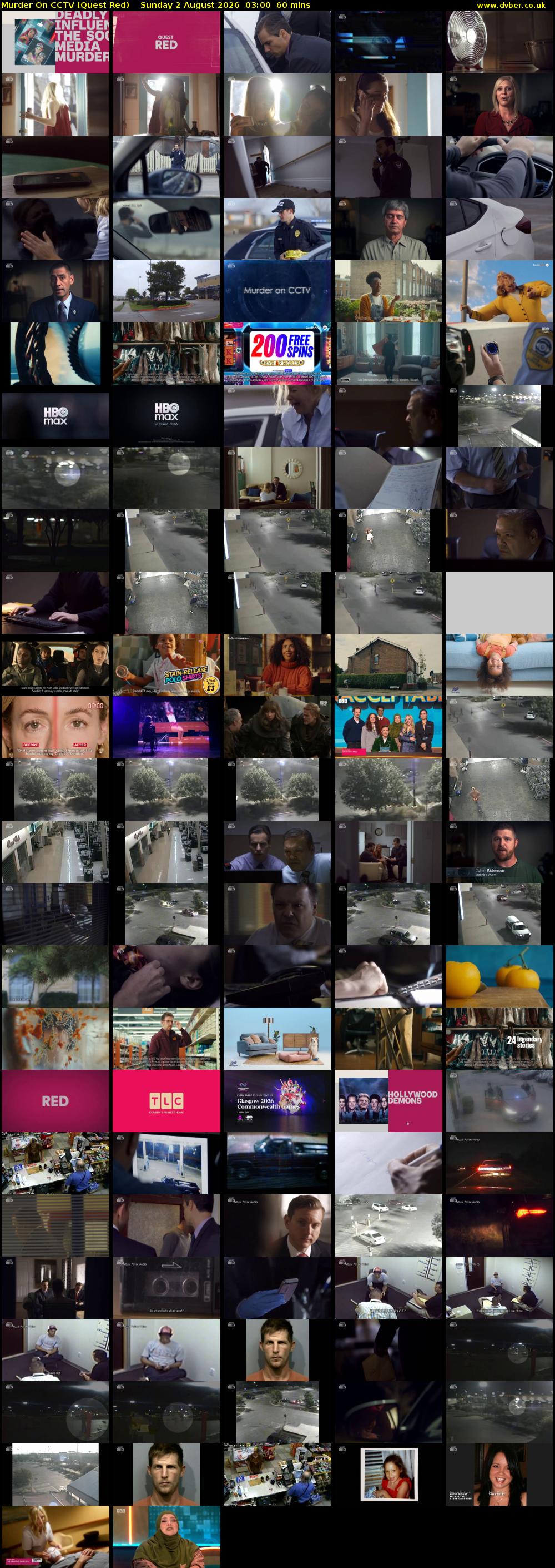 Murder On CCTV (Quest Red) Sunday 2 August 2026 03:00 - 04:00