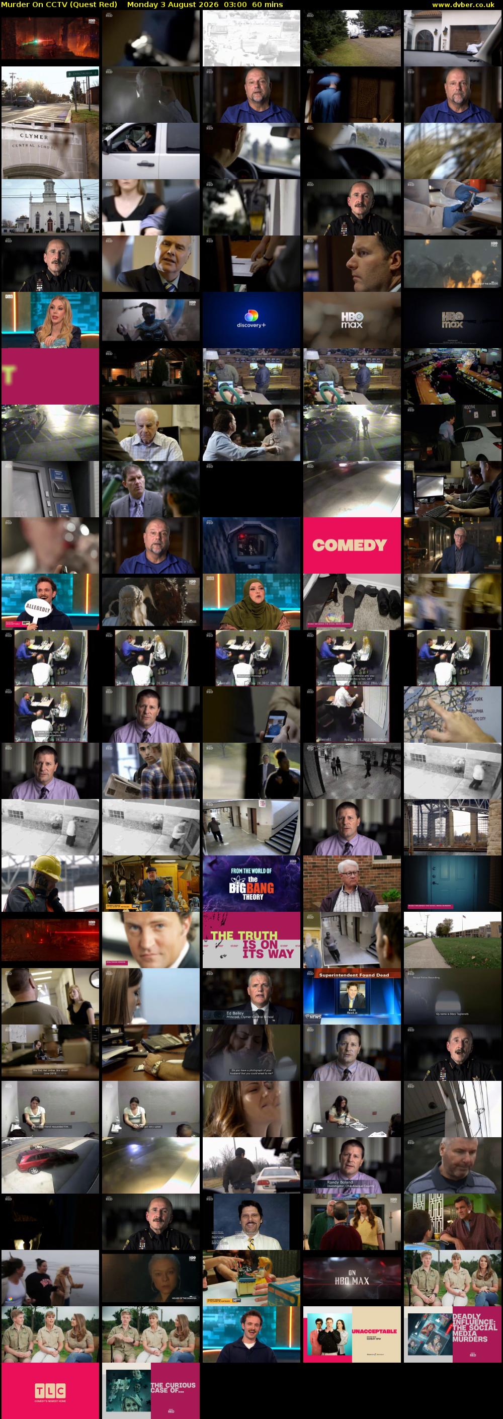 Murder On CCTV (Quest Red) Monday 3 August 2026 03:00 - 04:00