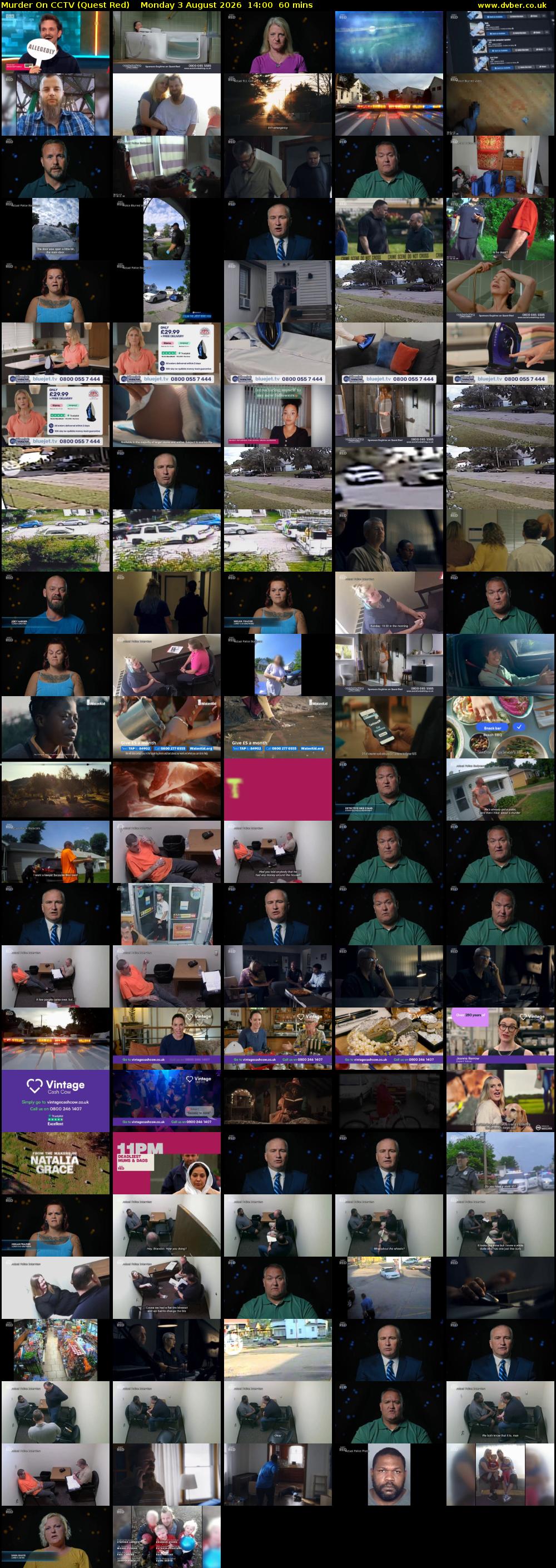 Murder On CCTV (Quest Red) Monday 3 August 2026 14:00 - 15:00