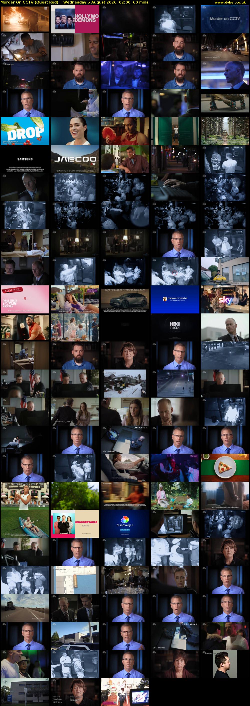 Murder On CCTV (Quest Red) Wednesday 5 August 2026 02:00 - 03:00