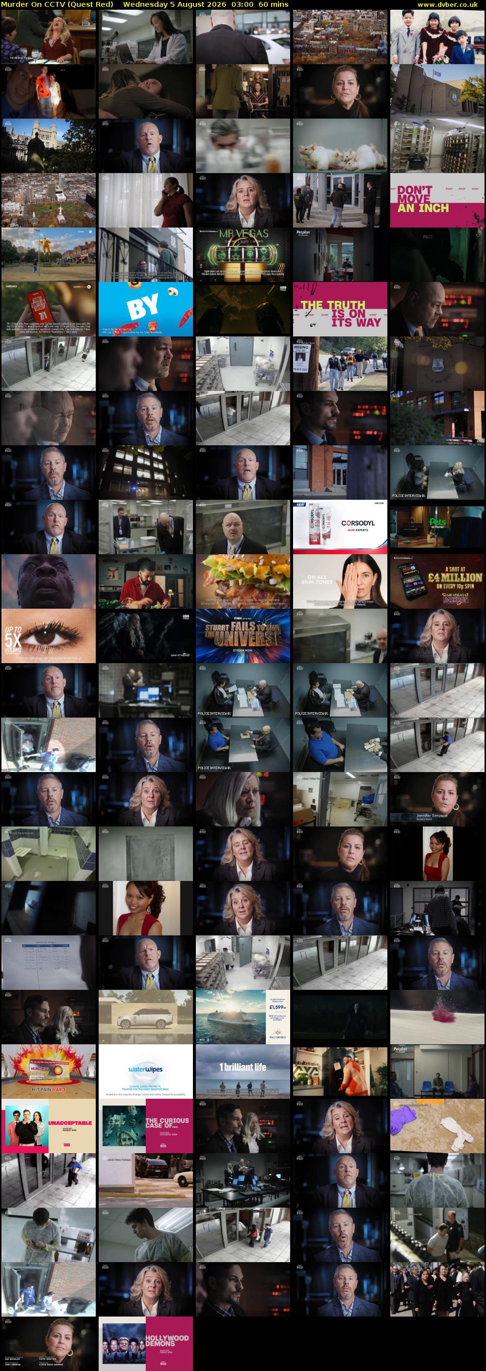 Murder On CCTV (Quest Red) Wednesday 5 August 2026 03:00 - 04:00