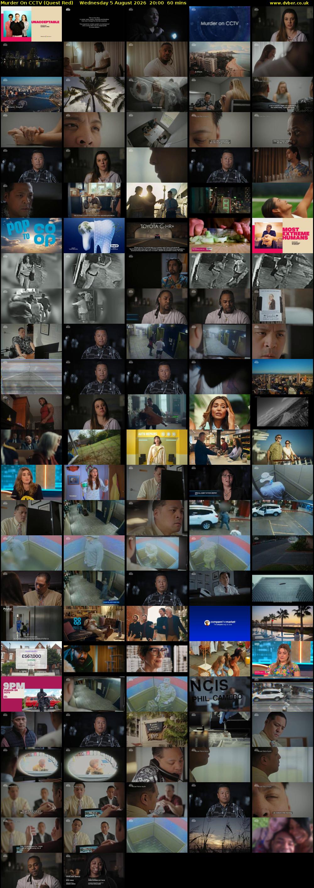 Murder On CCTV (Quest Red) Wednesday 5 August 2026 20:00 - 21:00