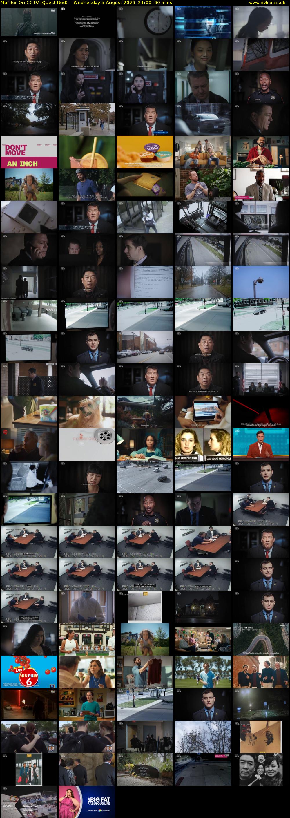 Murder On CCTV (Quest Red) Wednesday 5 August 2026 21:00 - 22:00