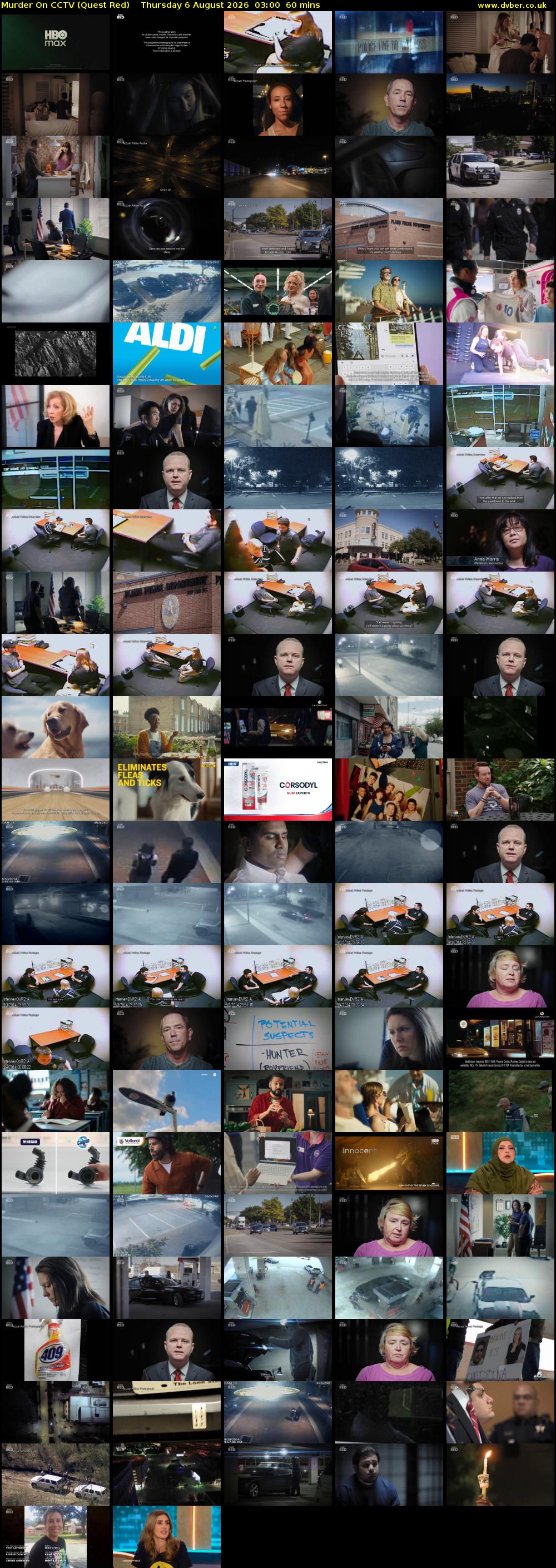 Murder On CCTV (Quest Red) Thursday 6 August 2026 03:00 - 04:00