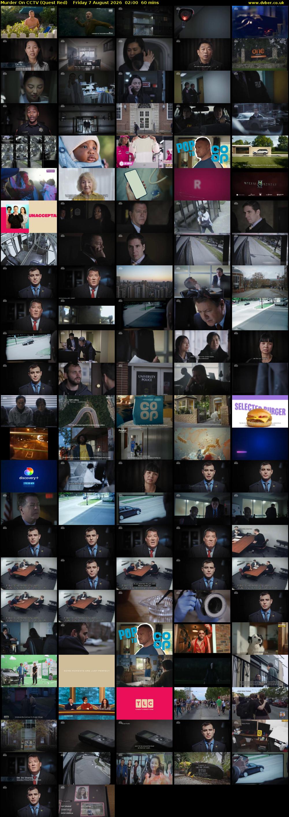 Murder On CCTV (Quest Red) Friday 7 August 2026 02:00 - 03:00