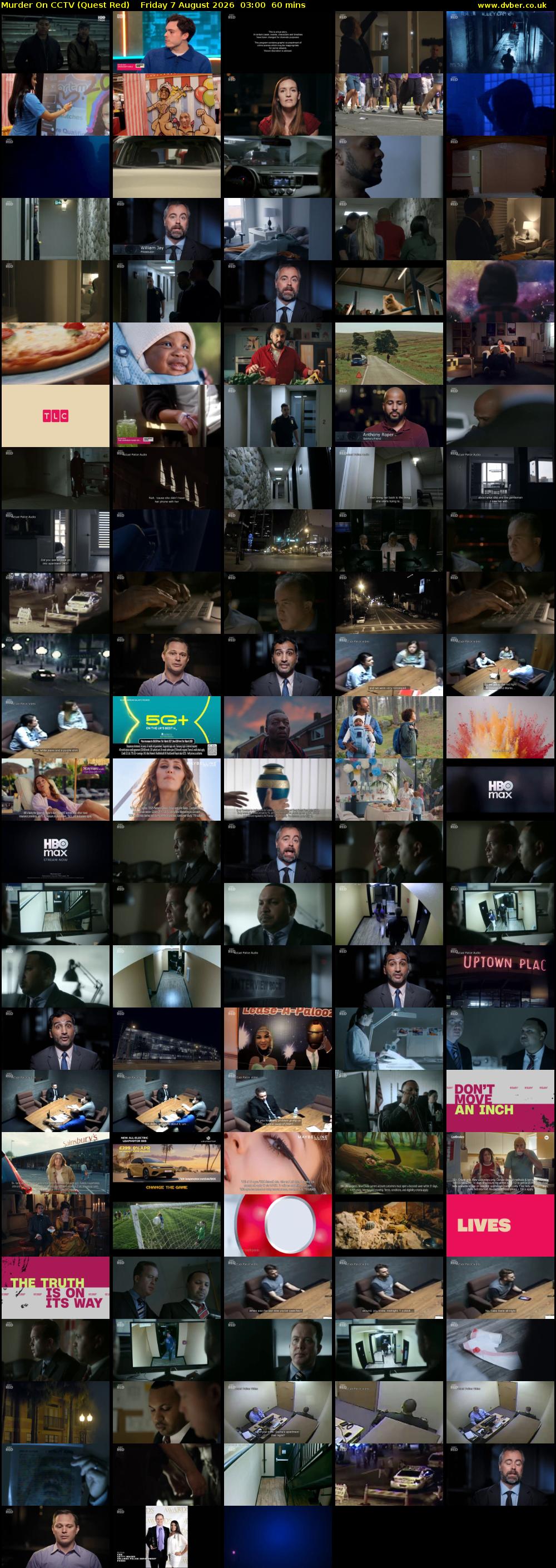 Murder On CCTV (Quest Red) Friday 7 August 2026 03:00 - 04:00