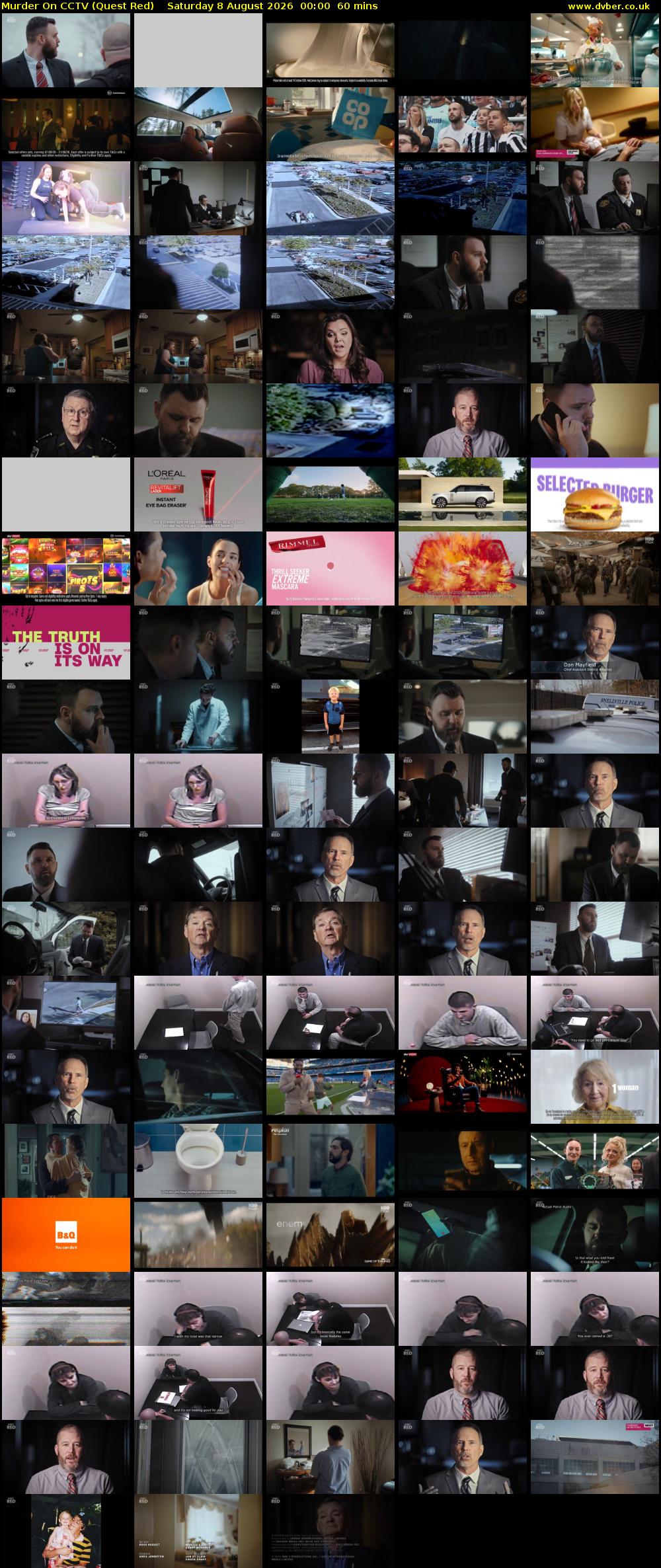 Murder On CCTV (Quest Red) Saturday 8 August 2026 00:00 - 01:00
