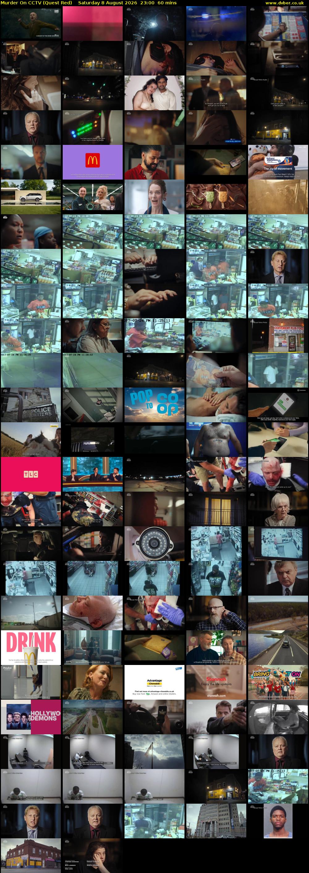 Murder On CCTV (Quest Red) Saturday 8 August 2026 23:00 - 00:00