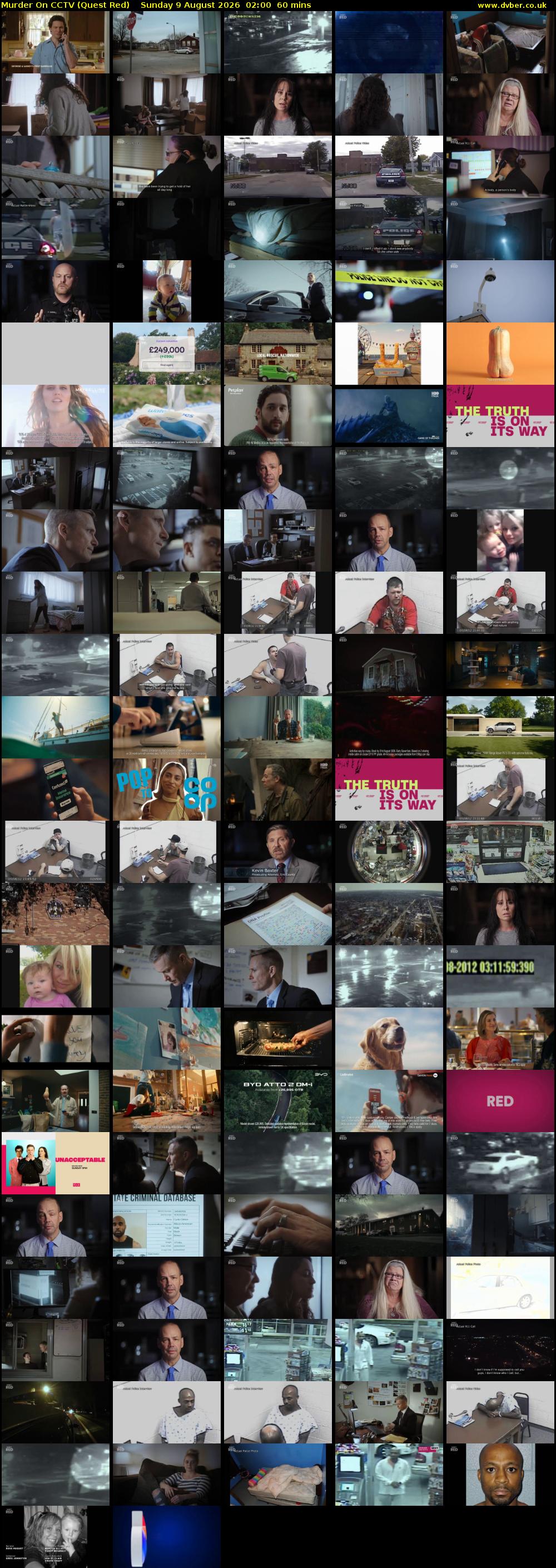 Murder On CCTV (Quest Red) Sunday 9 August 2026 02:00 - 03:00