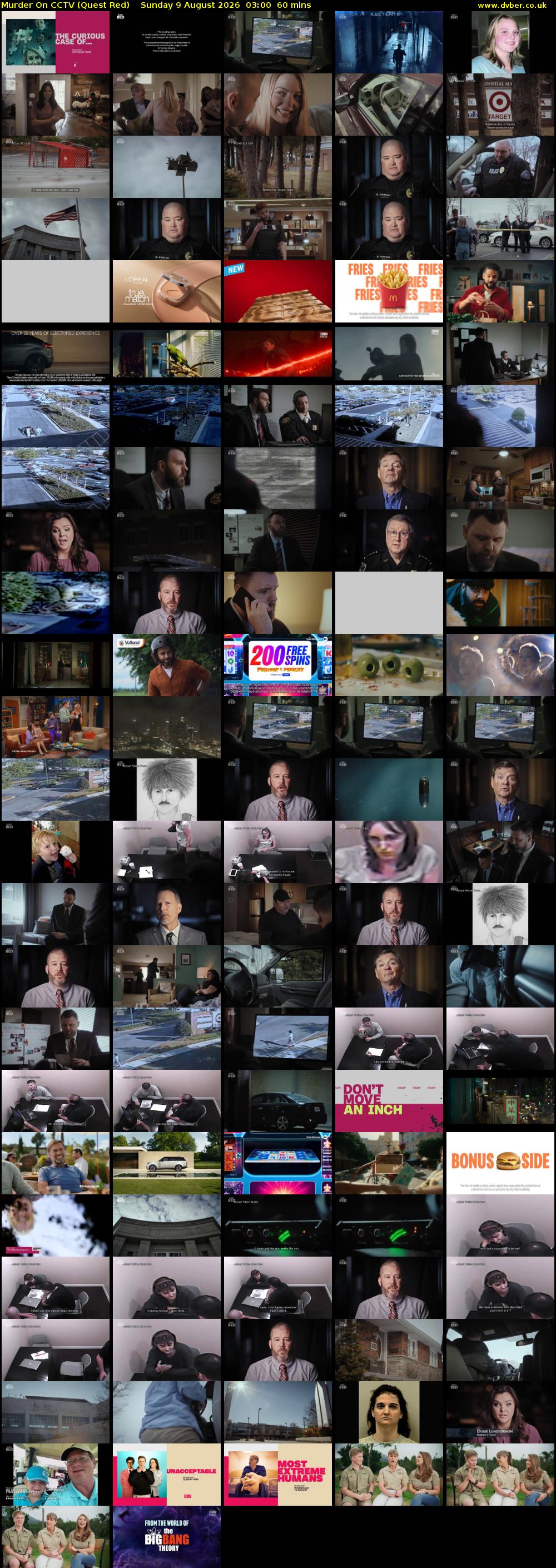 Murder On CCTV (Quest Red) Sunday 9 August 2026 03:00 - 04:00