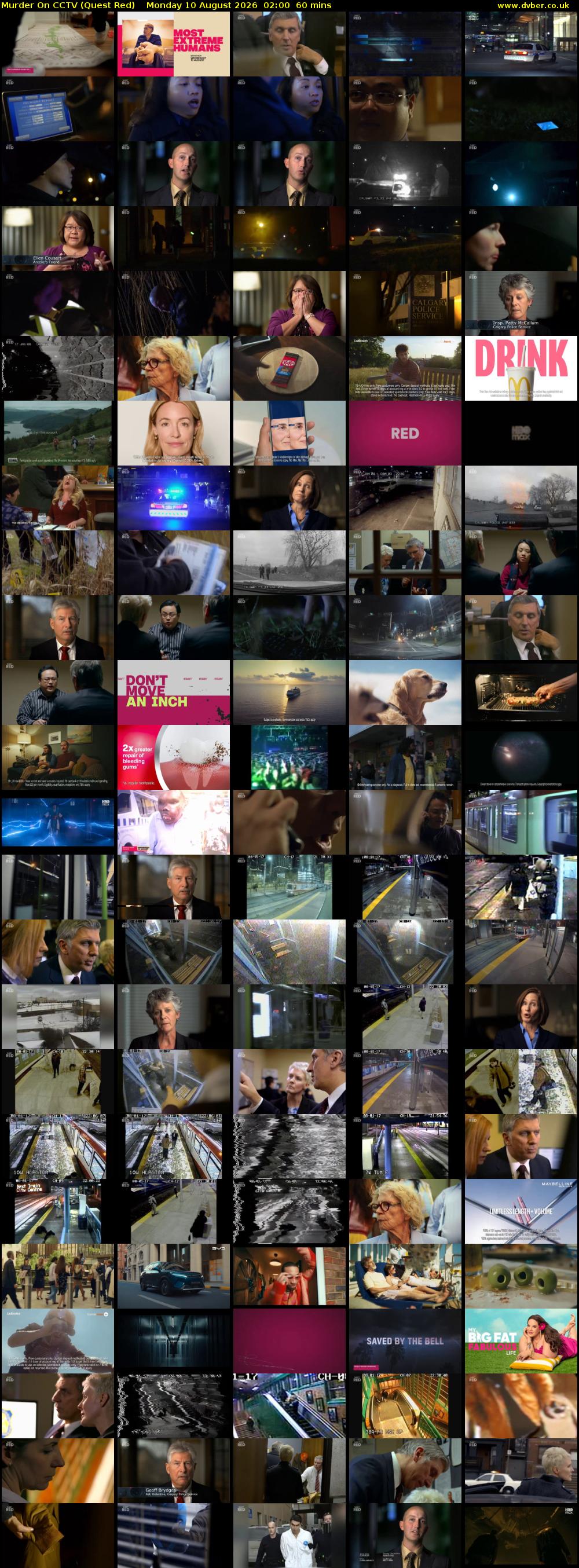 Murder On CCTV (Quest Red) Monday 10 August 2026 02:00 - 03:00