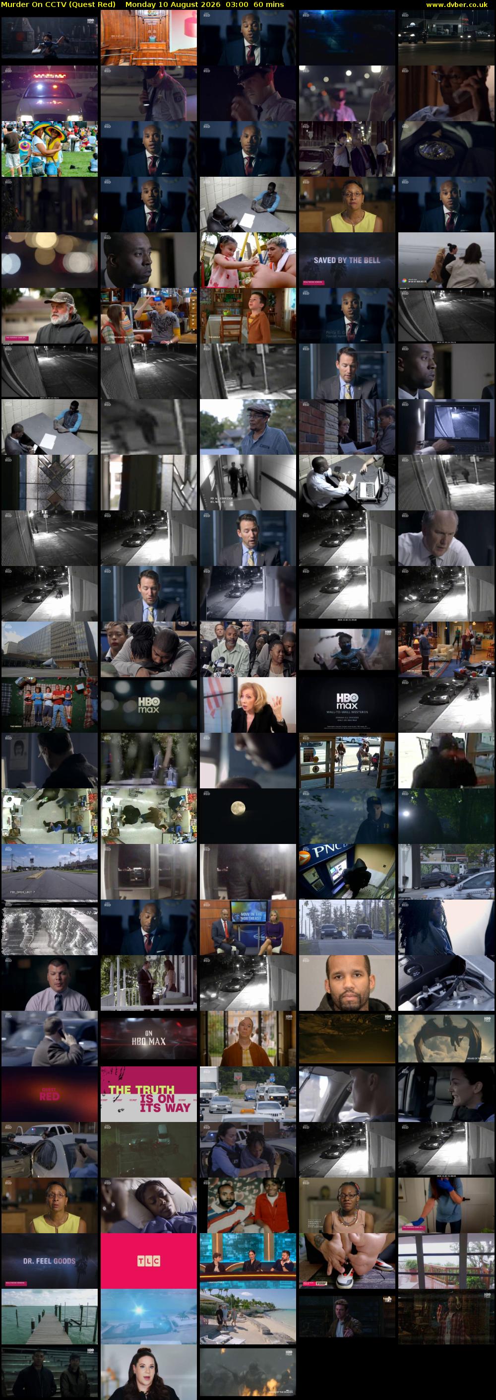 Murder On CCTV (Quest Red) Monday 10 August 2026 03:00 - 04:00