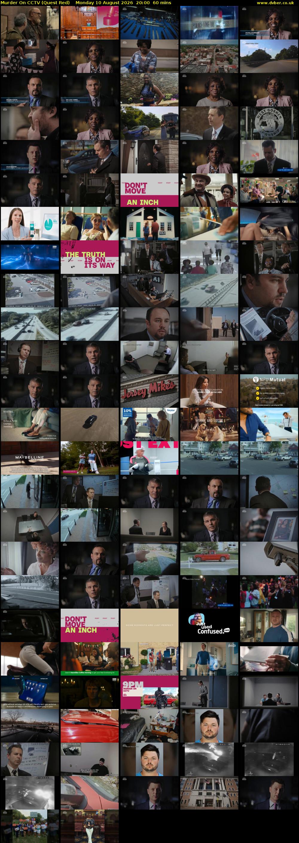 Murder On CCTV (Quest Red) Monday 10 August 2026 20:00 - 21:00