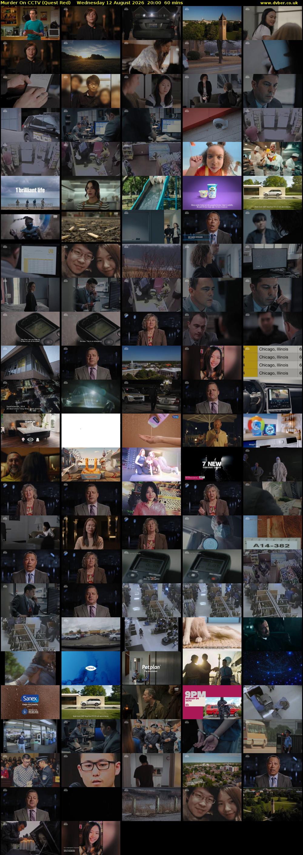 Murder On CCTV (Quest Red) Wednesday 12 August 2026 20:00 - 21:00