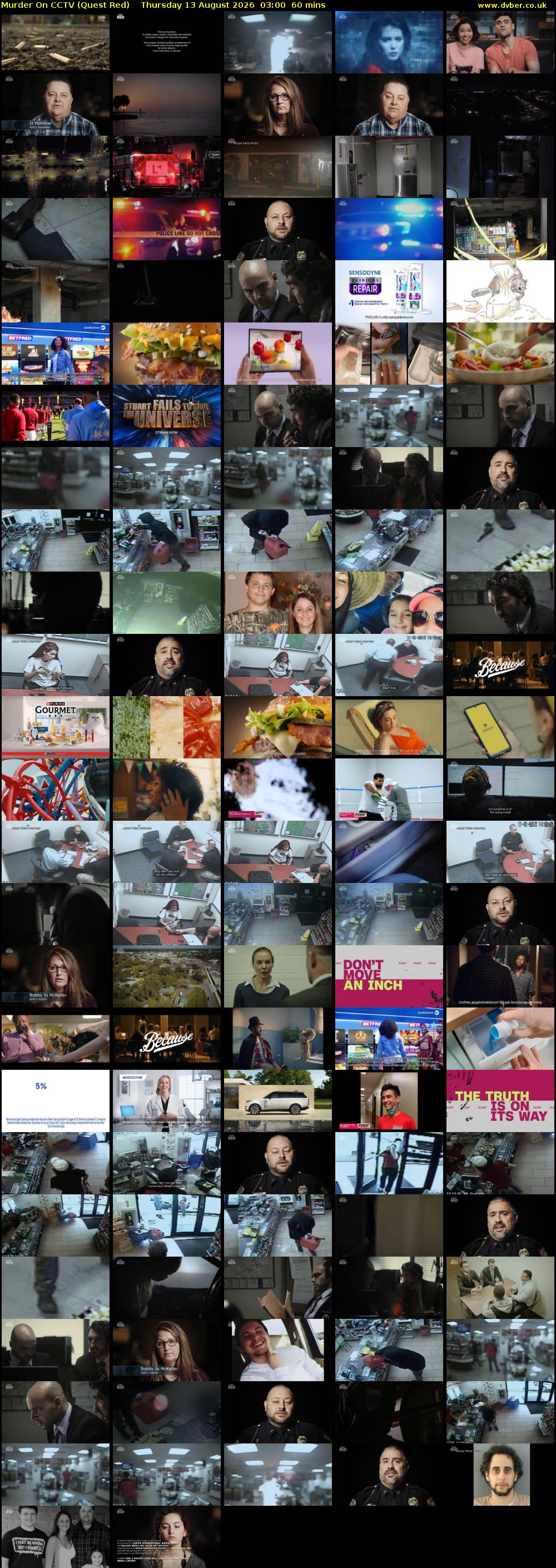 Murder On CCTV (Quest Red) Thursday 13 August 2026 03:00 - 04:00