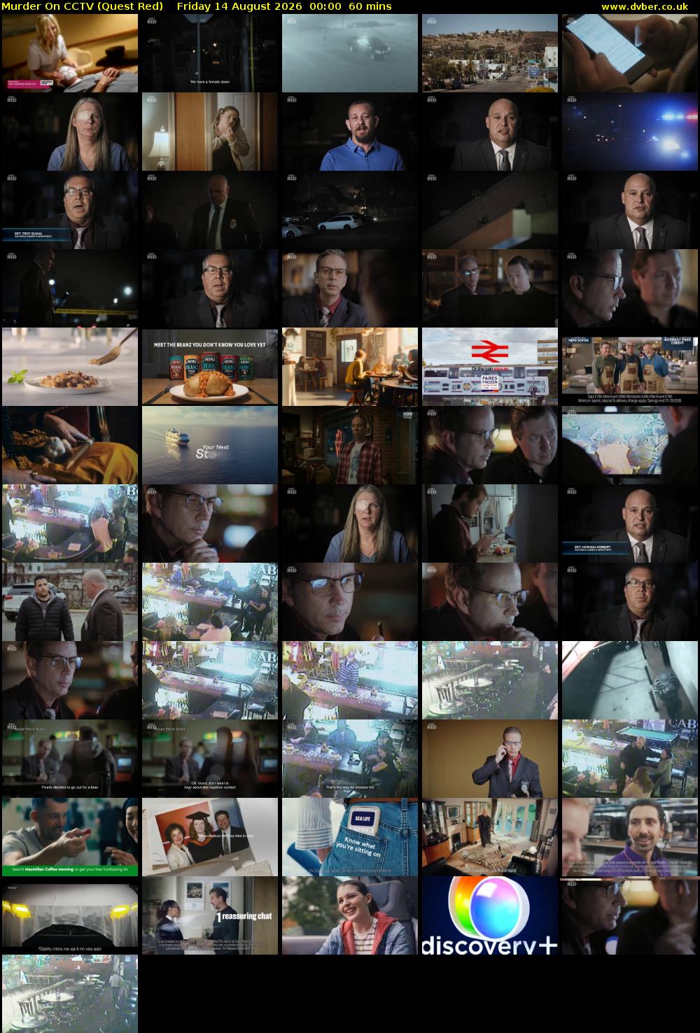 Murder On CCTV (Quest Red) Friday 14 August 2026 00:00 - 01:00