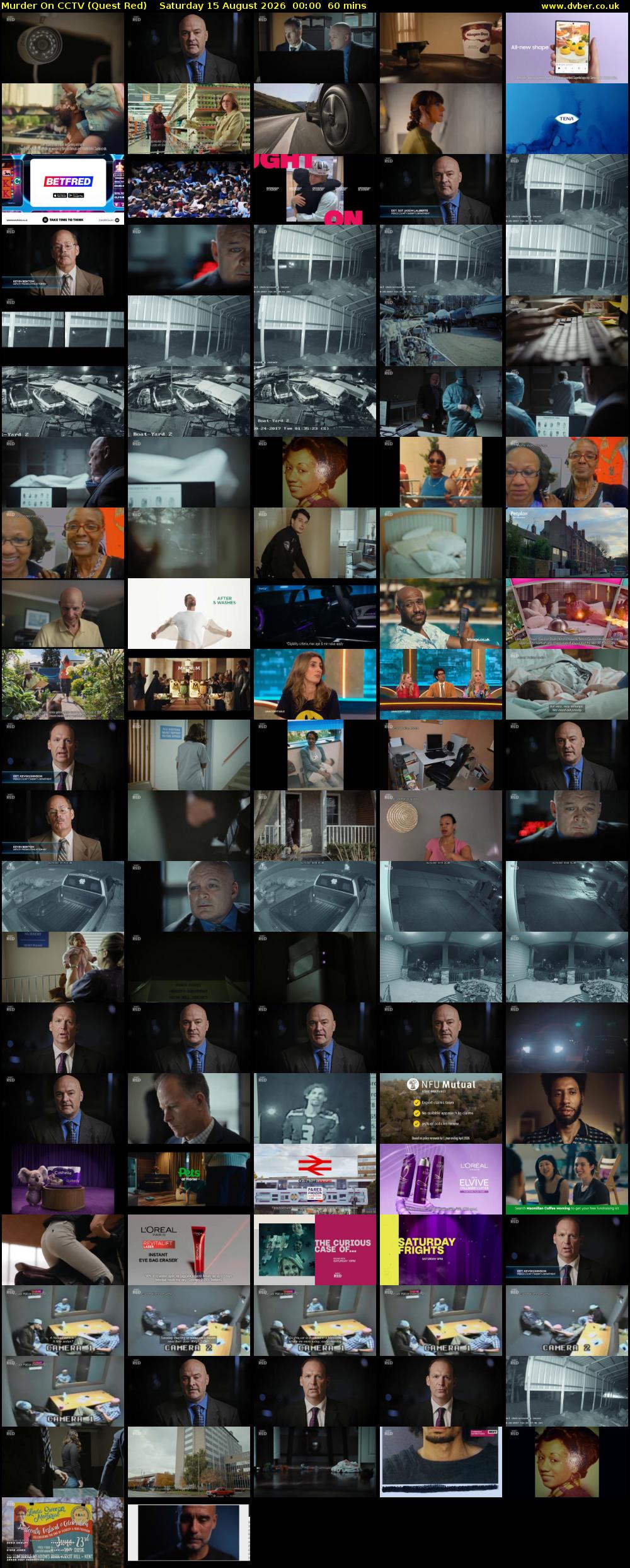 Murder On CCTV (Quest Red) Saturday 15 August 2026 00:00 - 01:00