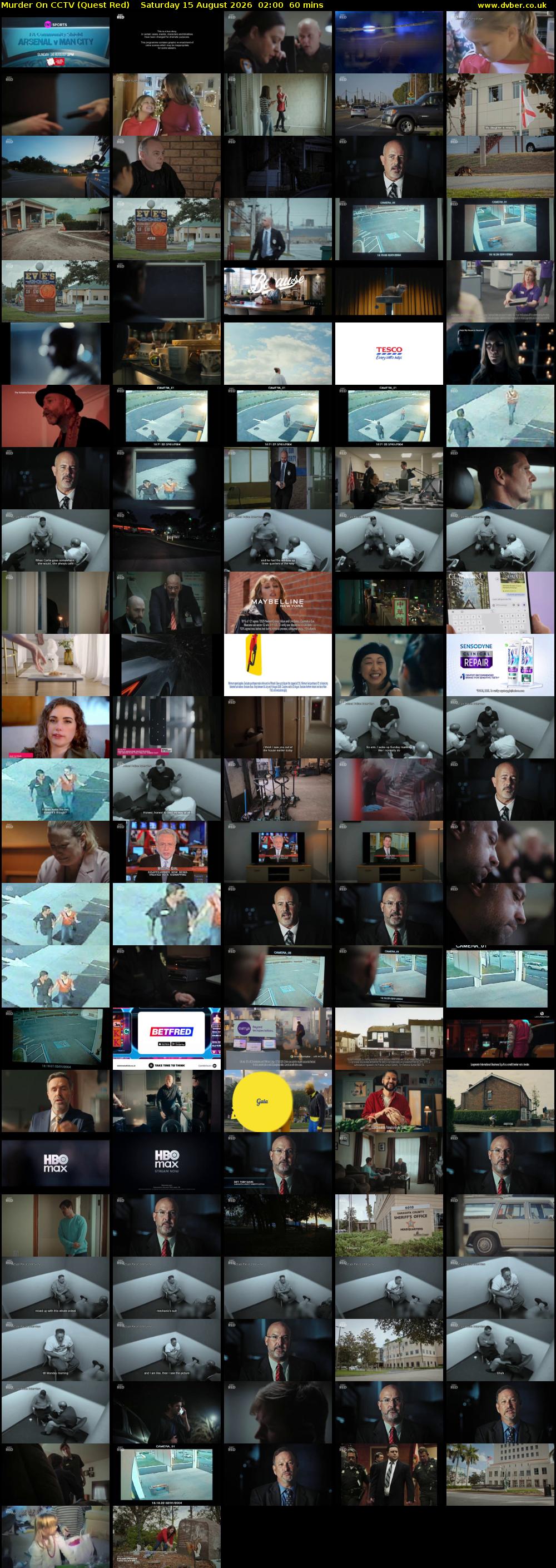 Murder On CCTV (Quest Red) Saturday 15 August 2026 02:00 - 03:00