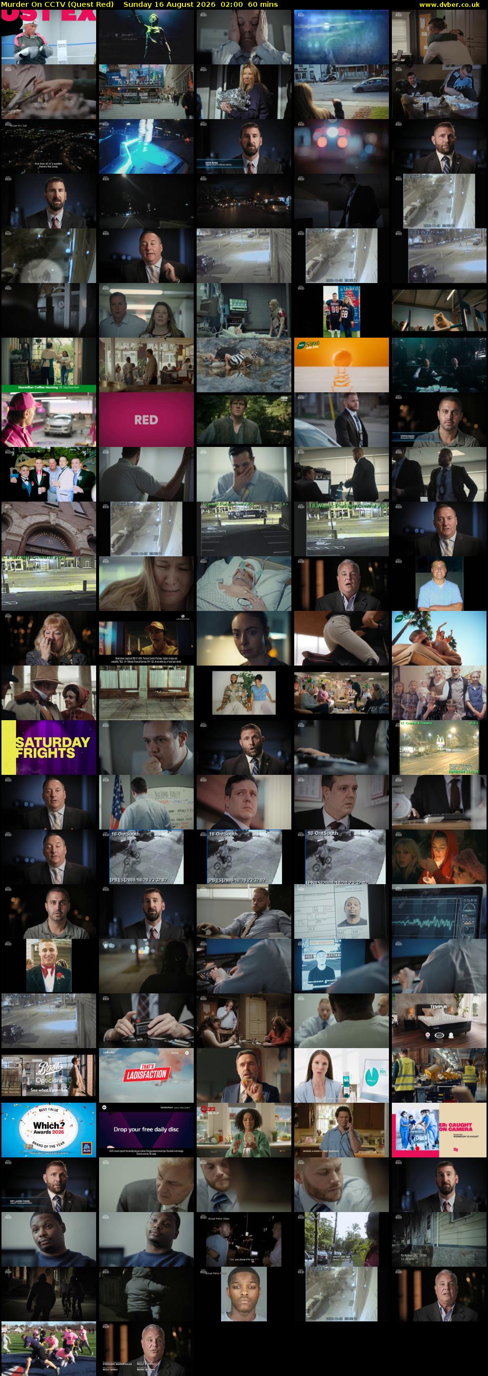 Murder On CCTV (Quest Red) Sunday 16 August 2026 02:00 - 03:00