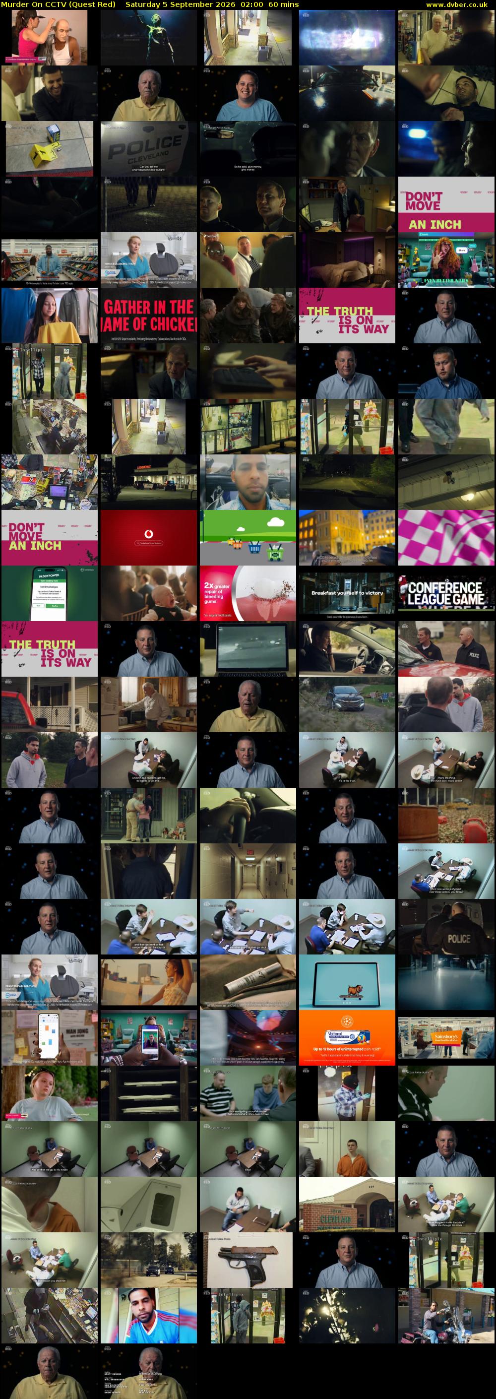 Murder On CCTV (Quest Red) Saturday 5 September 2026 02:00 - 03:00