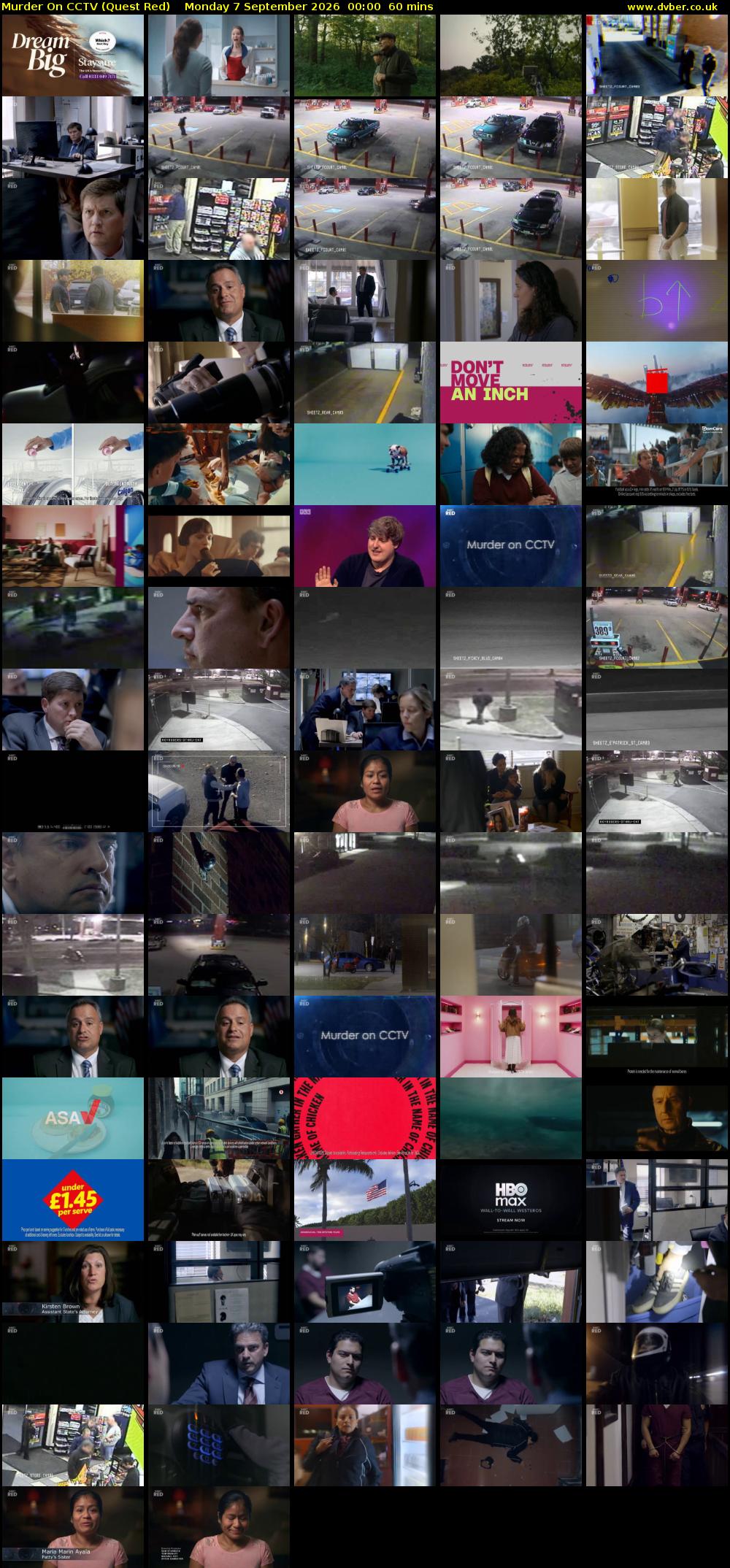 Murder On CCTV (Quest Red) Monday 7 September 2026 00:00 - 01:00
