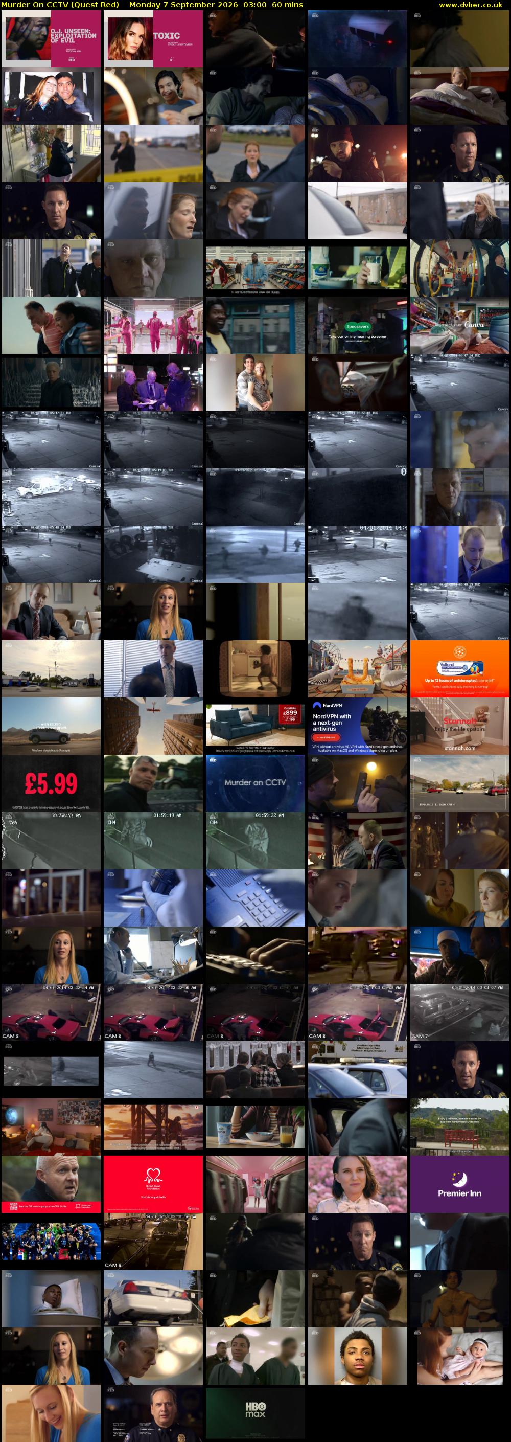 Murder On CCTV (Quest Red) Monday 7 September 2026 03:00 - 04:00