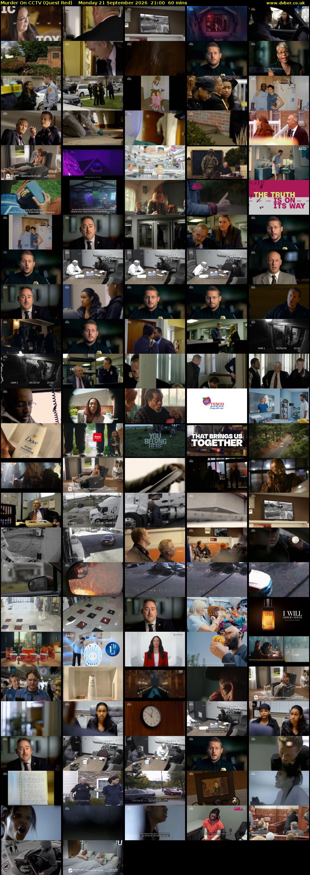 Murder On CCTV (Quest Red) Monday 21 September 2026 21:00 - 22:00