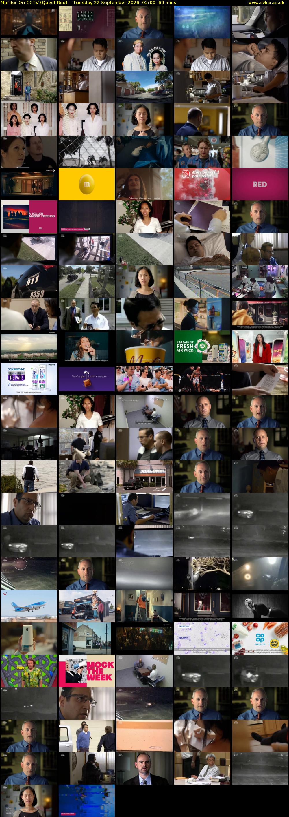 Murder On CCTV (Quest Red) Tuesday 22 September 2026 02:00 - 03:00