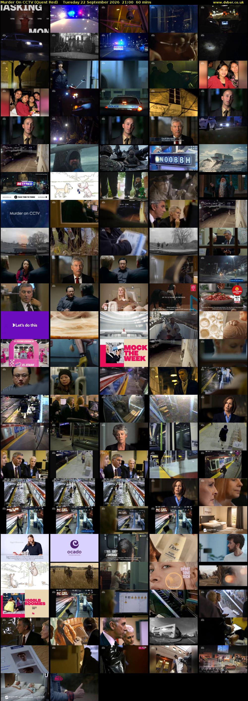 Murder On CCTV (Quest Red) Tuesday 22 September 2026 21:00 - 22:00
