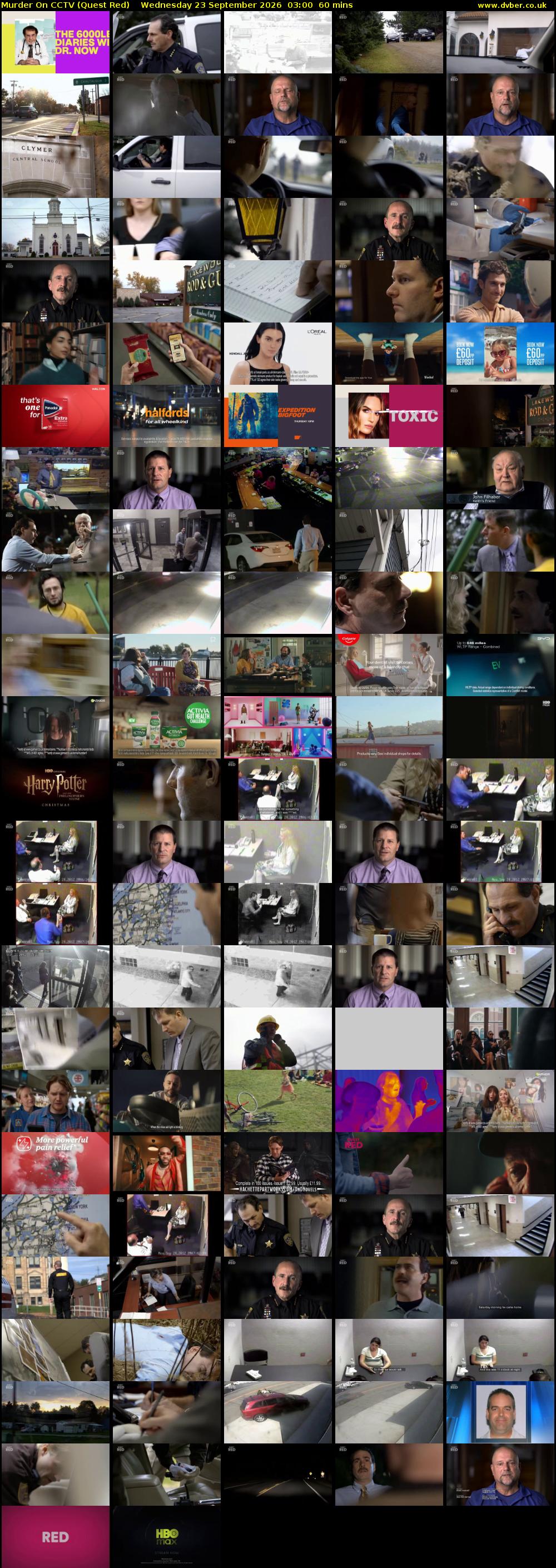 Murder On CCTV (Quest Red) Wednesday 23 September 2026 03:00 - 04:00