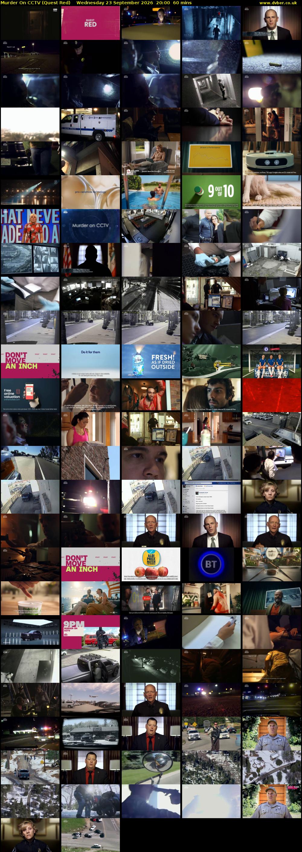 Murder On CCTV (Quest Red) Wednesday 23 September 2026 20:00 - 21:00