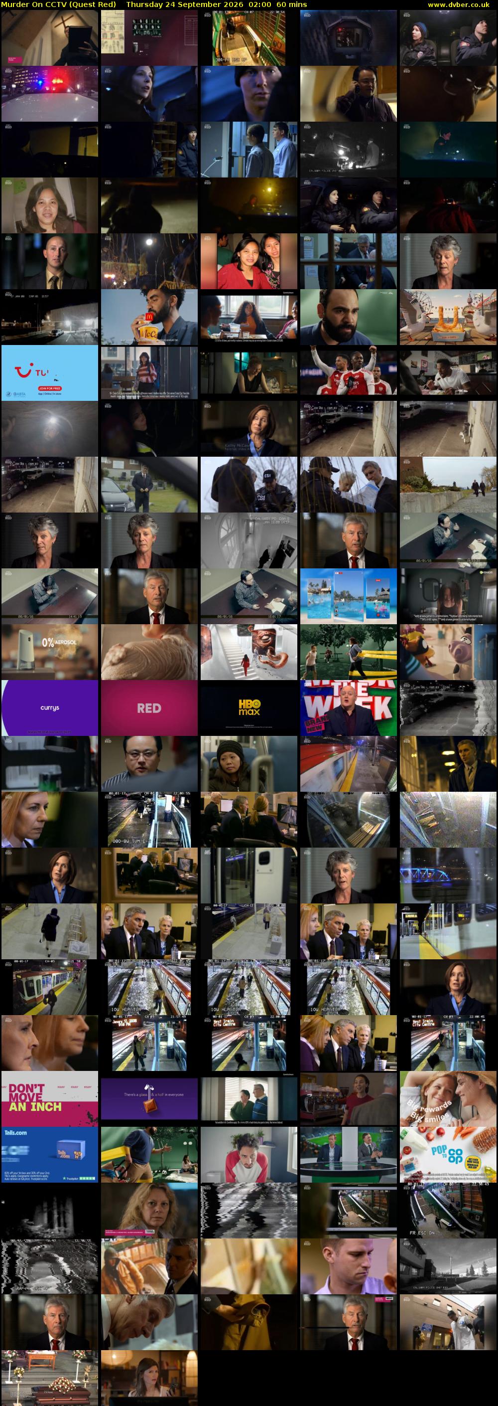 Murder On CCTV (Quest Red) Thursday 24 September 2026 02:00 - 03:00