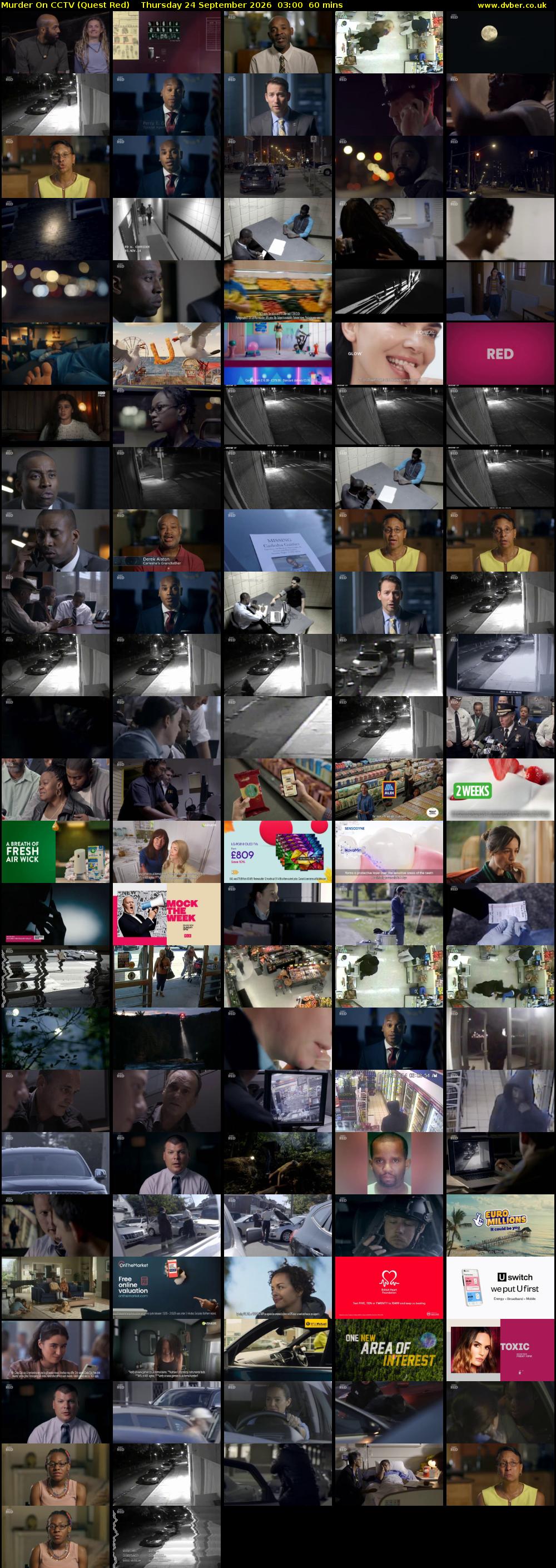 Murder On CCTV (Quest Red) Thursday 24 September 2026 03:00 - 04:00