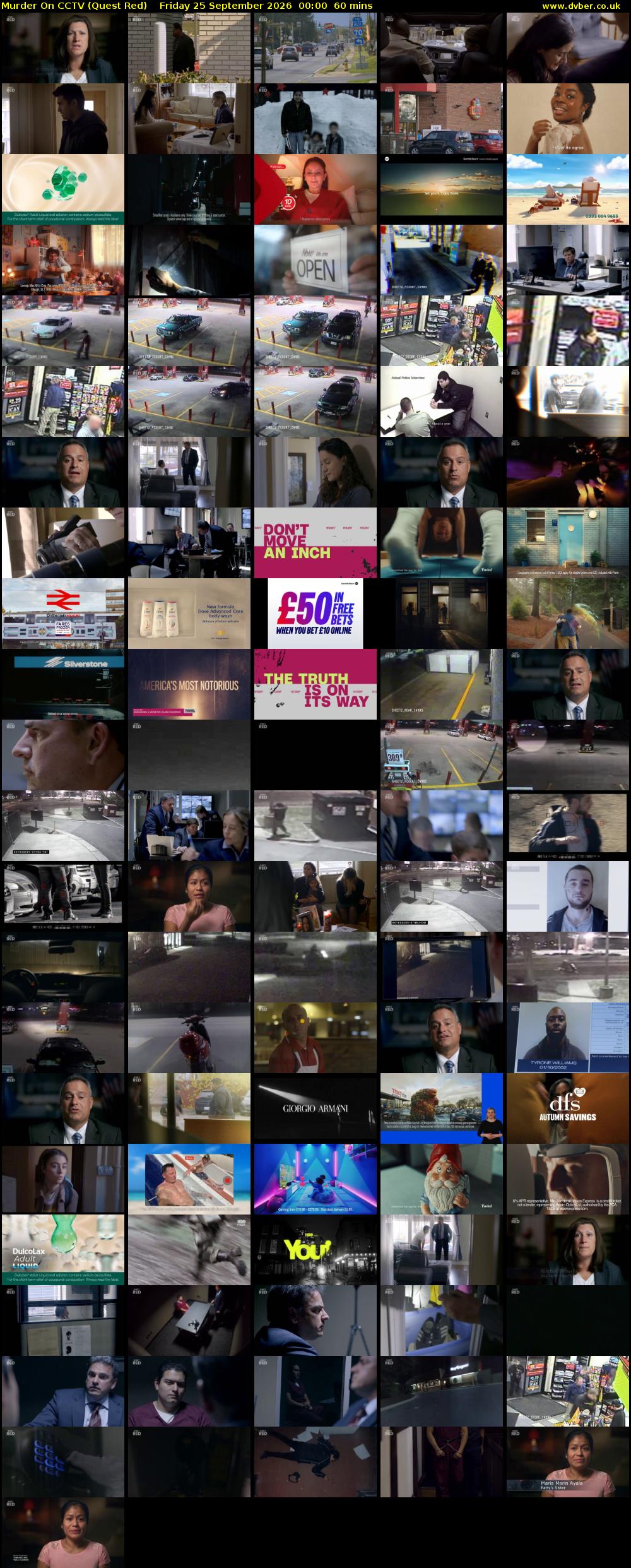 Murder On CCTV (Quest Red) Friday 25 September 2026 00:00 - 01:00
