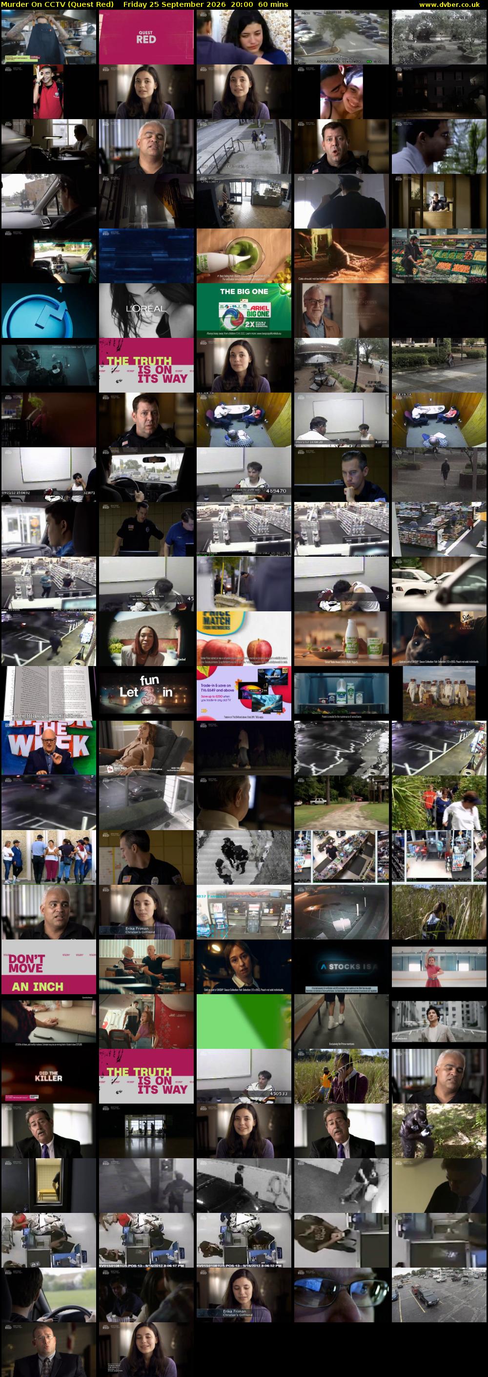 Murder On CCTV (Quest Red) Friday 25 September 2026 20:00 - 21:00
