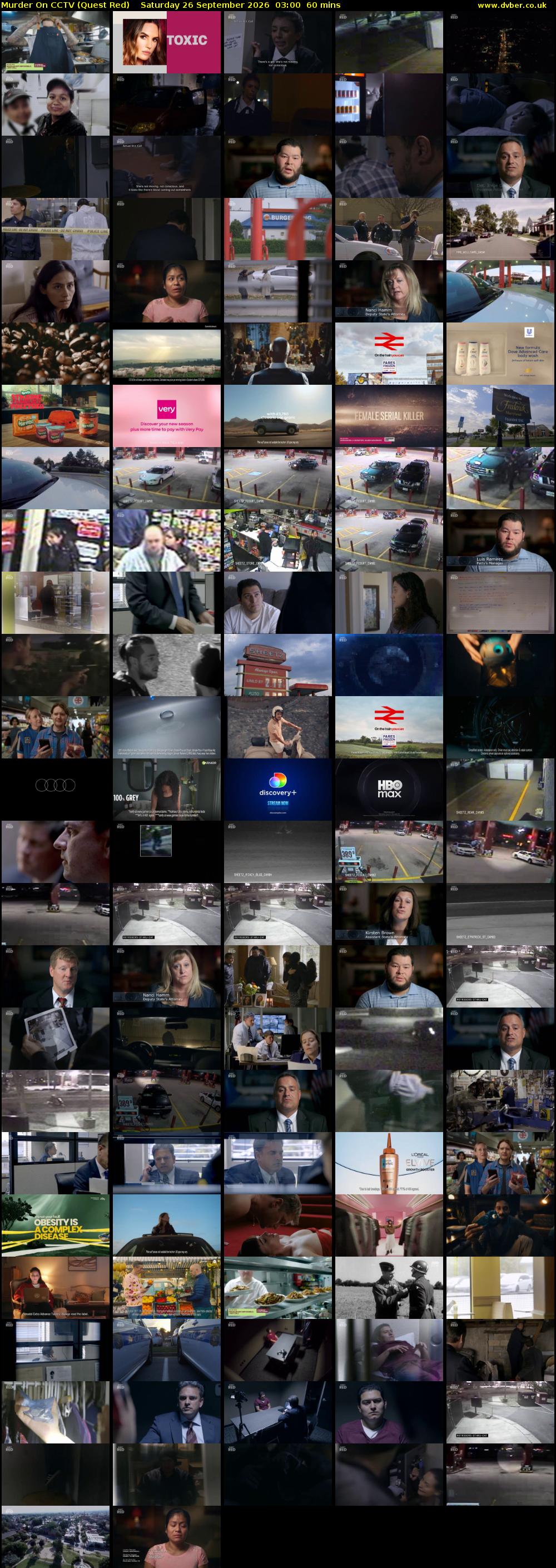 Murder On CCTV (Quest Red) Saturday 26 September 2026 03:00 - 04:00