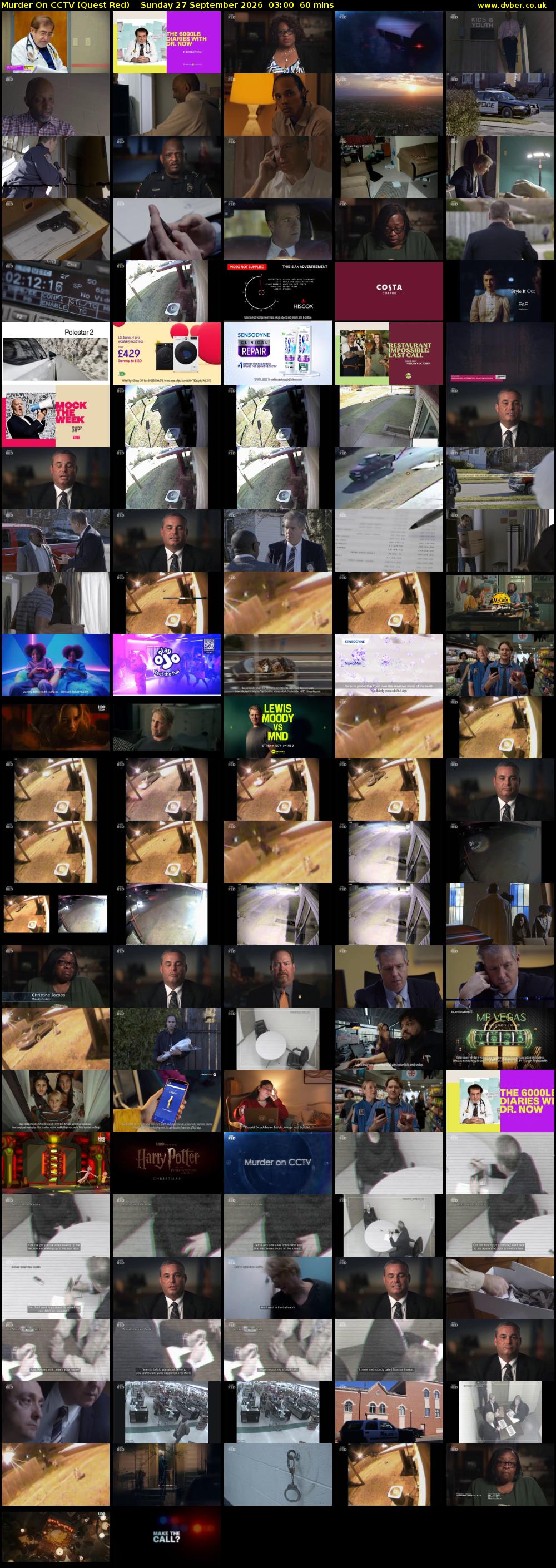 Murder On CCTV (Quest Red) Sunday 27 September 2026 03:00 - 04:00